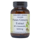 Barlowe's Herbal Elixirs Panax Ginseng | Extract | 80% Ginsenosides | 500mg Per Capsule | Stamina, Focus & Vitality Support | 60 VegiCaps | Stearate Free | Bottled in Glass