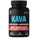 9in1 Kava Kava Capsules 5-maands levering 15:1 Extract voor slaap, geest en immuniteit ondersteuning - 9 natuurlijke kruiden Inclusief Ginkgo, Ashwagandha, Graviola, Valeriaan & Meer - 150 Vegan Capsules