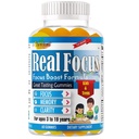 Real Focus Omega 3 for Kids, Focus Supplement for Kids, Attention, Memory, Concentration and Support,DHA Gummies for Teens, Orange Flavor, Non-GMO- 60 Count