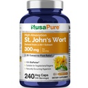 NusaPure St. John's Wort 20:1 Extrait, 300 mg équivalent à 6 000mg 240 Capsules de Véggie (Végétarien, non-OGM) Biopérine