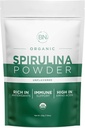 Spirulina Poeder Biologische 225g - 64 Serving 3,5g Serving Size - USDA Certified - RAW Nutriënt Dense Meer dan 70% Proteïne Per Serving - Purest Source Vegan Protein - Superfood
