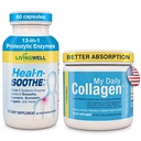 HEAL-N-SOOTHE Joint Support & My Daily Collagen Bundle - Joint Supplement with Glucosamine, Chondroitin, Boswellia, Turmeric, Ginger, Collagen Peptides, Vitamin C & Fortigel for Joint & Muscle Health