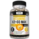 Kaya Naturals Vitaminen K2 met D3 5000IE supplement voor mannen en vrouwen - gemakkelijk te slikken - Bioperine Capsules (60 Tellen (verpakking 1))