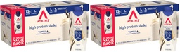 Atkins Creamy Vanilla Protein Shake, 15g Protein, Low Glycemic, 2g Net Carb, 1g Sugar, Keto Friendly, 12 Count (Pack of 2)