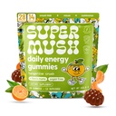 SuperMush Daily Energy Mushroom Gummies - Organic Lion’s Mane & Cordyceps Mushroom for Energy, Focus, Stress Reduction - Vegan, Sugar Free Nootropic Gummies - Functional Mushroom Supplement (28 Count)