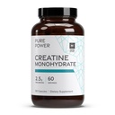 Dr. Mercola Pure Power Creatine Monohydrate, 60 Servings (120 Capsules) 2.5g Per Serving, Dietary Supplement, Strength and Energy, Non-GMO, NSF Certified for Sport