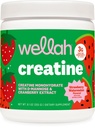 Wellah Creatine for Women (50 Servings) Strawberry Watermelon - 3g of Creatine Monohydrate Powder with D-Mannose & Cranberry Extract