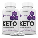 (2 Pack) Pilules de kéto optimales 1275MG nouvelle et améliorée formule contient vinaigre de cidre de pomme extra vierge huile d'olive poudre feuille de thé verte 120 capsules