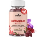 AKSHAR ayurveda Saffron Gummies-Sugar Free Vegan Mood & Focus Supplement with Safr’Inside® Saffron Extract & Vitamin B6-Supports Calm, Positive Outlook for all Ages & Hormonal Balance for Women -60 Ct