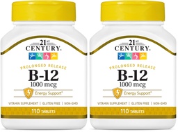 21st Century B 12 1000 mcg Prolonged Release Tablets, 110 Count (Pack of 2)
