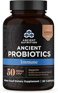 Oude voeding Probiotica voor Immune Support, bevordert gezond immuunsysteem, vermindert diarree, constipatie, gas en opgeblazen gevoel, Oude Superfoods Blend, 50 miljard CFU*/Serving, 90 Capsules