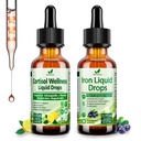 Cortisol Detox + IJzersupplement voor vrouwen, mannen, veganist, niet GGO