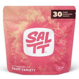 SALTT Electrolytes Powder Packets, Fruit Variety Pack (30 Packets) - Magnésium, Potassium, Sodium, Trace Minerals - Vegan, sans sucre, sans gluten - Essentiels de voyage - Fabriqués aux États-Unis