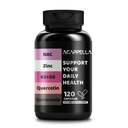 ACAPPELLA N-Acetyl Cysteine Vitamin D3 K2 Zinc Quercetin Sarracenia Purpurea NAC Supplement with Elderberry Holy Basil Bee Propolis Bromelain L-Lysin for Men & Women (1)