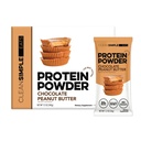 Clean Simple Eats Whey Isolate Protein Powder, Chocolate Peanut Butter, Naturally Sweetened, Zero Added Sugar, 20g 100% Grass Fed Protein Powder with Digestive Enzymes, Gluten Free, Non GMO, 10 Sticks
