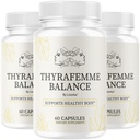 (3 Pack) ThyraFemme Balance - Official Thyrafemme Balance Supplement Capsules New Advanced Formula, ThyraFemmeBalance Daily Natural Support Premium Female Health & Wellness, 180 Capsules for 3 Months