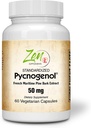 Zen Supplementen Pycnogenol 50mg - Gestandaardiseerd Frans Maritime Pine Bark Extract voor antioxidant en ontsteking ondersteuning - Non-GMO, Gluten en soja vrije 60-Vegcaps