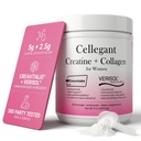 Creatine for Women | Creavitalis German Creatine Monohydrate + Verisol Collagen Peptides for Skin | Micronized Unflavored Pure Organic Creatina Powder Supplement for Menopause Over 40 50