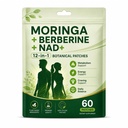 12IN-1 GLPLUS-1 Berberine Patches,Moringa Berberine Patches x NAD with L Glutamine, Chromium, Pomegranate and Cinnamon to Multiple Body Parts - Suitable for Men & Women - 1 Pack, 60 Pcs