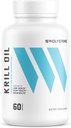 Swolverine Krill Oil 500mg Krill Oil & Astaxanthine, Omega-3s, EPA & DHA, Fast Absorbing, Joint Relief, Heart Health (60 Servings)