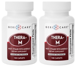 GeriCare Thera M Multivitamin Caplets, Blend of Vitamins and Minerals to Ensure Maximum Nutritional Support Antioxidant Protection Supplement, 100 Count (Pack of 2)