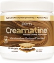 Perk Creamatine (Marshmallow Graham) 30 Servings - Flavored Creatine Monohydrate, 5g of Creatine per Serving, Naturally Sweetened, Zero Sugar, Gluten-Free, Soy-Free