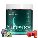 Sleep Gummies – Melatonin-Free Sleep Aid – Natural Sleep Support & Nighttime Relaxation with Magnesium, L-Theanine, GABA & Apigenin – Strawberry – 60 Count