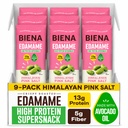 Biena Edamame Beans Snack High Protein Snacks – Healthy Office Snacks For Adults and Kids, 13g of Protein, 130 Low Calorie, Crunchy Edamame, Vegan, Low Carb, Gluten-Free, Himalayan Pink Salt 9 pk