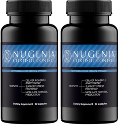 Nugenix Cortisol Control - Cortisol Manager and Adrenal Support Supplement for Men, 60 Capsules (Pack of 2)