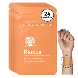 The Good Patch Rescue Recovery Patch, Natural Patch with DHM, Vitamin B1, and Green Tea, Plant-Powered Wearable Wellness, Support After a Night Out (24 Total Patches)