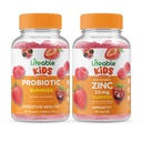 Lifeable Probiotic 2 Million CFU Enfants + Zinc 25mg Enfants, Gummies Bundle - Grande dégustation, supplément de vitamine, sans gluten, sans OGM, gummy à croquer