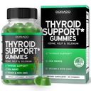 Schildklierondersteuning voor vrouwen en mannen (90 Gummies) Ashwaganda, Jodium, Bladderwrack, Kelp, & Schisandra - Ondersteuningssupplement - Delicious Apple Flavor - Non-GMO, Vegan & Gluten-Free (90 Count)