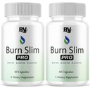 BLUE VIBE Burn Slim Pro Capsules, BurnSlim Advanced Maximum Strength Overall Health & Wellness Support Supplement, Burn Slim Premium All Natural Daily Health Support Formula (2 Pack - 120 Capsules)