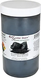 Essentiële Depot geactiveerd Charcoal Powder - 10 oz - Safety Sealed HDPE Container met hersluitbare dop
