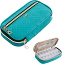 BAGSFY Pill Organizer Case 2 fois une journée- hebdomadaire de médecine Organisateur Pill Box de voyage avec un contenant de 7 jours de médecine amovible pour huile de poisson, vitamine, supplément