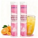 Vitamin C Effervescent Tablets with Collagen, Potent Immune Support VIT C with Collagen Supplement, Antioxidants Skin Radiance, Dissolvable Vitamin C 40 Tablets (Pack of 2), Sweet Orange Flavor