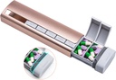 Daviky Metal Travel Pill Organizer, Premium Aluminium Pill Box 7 Dag, Weekly Daily Pill Case, Stylish&Cute Pill Holder voor Geneesmiddelen, Supplementen en Vitaminen (Pink+Gray)
