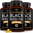 NIEUW AGE Black Seed Oil Softgel Capsules - Premium Cold-Pressed Nigella Sativa Producing Pure Black Cumin Seed Oil - Non-GMO & Vegetarian 90 Count (Pack of 3)