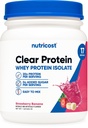 Nutricost Clear Whey Protein Isolate Powder (Strawberry Banana) 1 LB - 20g Protein Per Serving, Zero Added Sugar, Easy-Mix WPI Drink, Gluten-Free, GMO-Free, 17 Servings