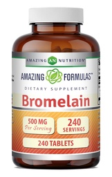 Amazing Formulas Bromelain 500 Mg | Tablets Supplement | Non-GMO | Gluten-Free | Made in USA (Pack of 1 | 240 Count)