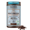 Men’s Whey Protein Powder, Chocolate, Grass Fed A2 Regenerative Whey with KSM-66 Ashwagandha® & Acti Veda™ (22g Protein)