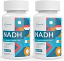 NADH 50mg + CoQ10 200mg + Supplément D-Ribose 150mg, améliorer NAD+ Supplément pour l'énergie, Fatigue, Dinucléotide d'Adenine de Nicotinamide réduit, 120 Capsules de Veggie