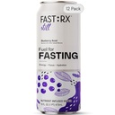 FAST:RX Fasting Electrolyte Drink | Zero Sugar Zero Calorie Hydration with Vitamins & Minerals | Intermittent Fasting & Keto | Blueberry Acai | Still | 16oz 12-Pack