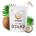 300 Pcs 2 en 1 Vitamine D3 10000 iu Plus K2 (MK-7) 200 mcg Huile de coco vierge Softgels avec Vitamines D & K soutient l'absorption de calcium, os, immunitaire, et santé du coeur – Facile à avaler