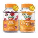Levensvatbare Iron & Vitamin C Kids + Vitamin C Kids, Gummies Bundle - Grote Proeverij, Vitamine Supplement, Glutenvrij, GGO-vrij, Kauwgom