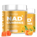 NAD⁺ Gummies Supplement for Anti-Aging, Energy & Focus Boost | Resveratrol, Nicotinamide Riboside | Orange Flavor, Vegan, Sugar-Free, 60 Count (Pack of 2)