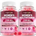 Gummies Multivitamin for Women Over 60: Organic Daily Multi Vitamins for Women Over 60 Plus Omega 3 Biotin Vitamin D3 K2 B12 Calcium Choline CoQ10 Magnesium - Sugar Free Vegan Gummy(120Count)