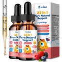 22 in 1 Herbal Gut Cleanse Liquid Drops, Zeolite Detox for Kids with Wormwood Black Walnut Clove, Chlorella, Oregano, Probiotics & Prebiotic, Cleanse & Detox for Children - Mixed Berry Flavor, 2 Fl Oz