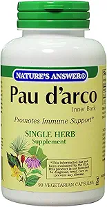 Natures Antwoord Pau d arco Innerlijke Bast - 90 Vegetarische Capsules - 1000 mg - Immune Support - Vegan - Glutenvrij