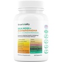 Sea Moss Capsules with Ashwagandha – Turmeric, Bladderwrack, Burdock, Elderberry, Black Seed Oil & Iodine – Immune, Energy & Stress Support Supplement – 60 Vegan Capsules Doctor Formulated
